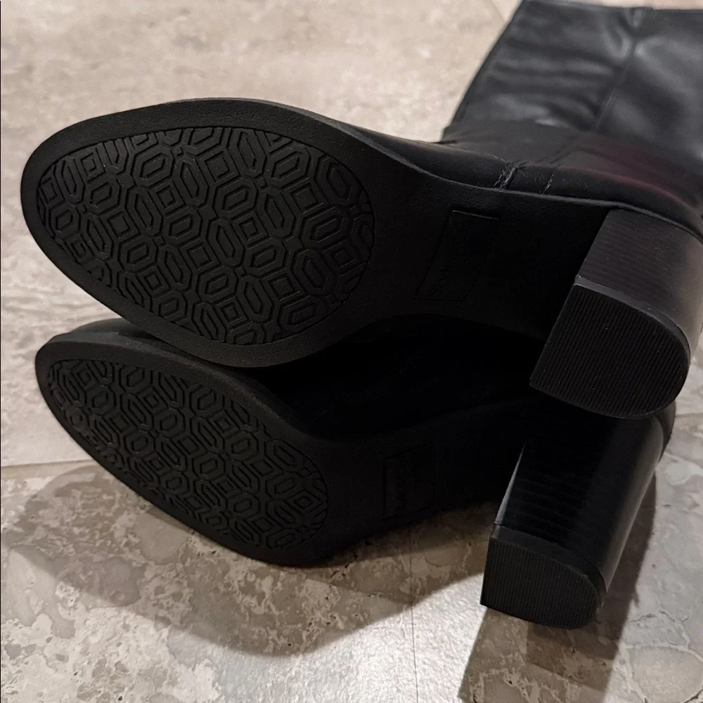 Style & Co Addyy Dress Zipper Boots in Smooth Black, Size 5.5, NEW in Box